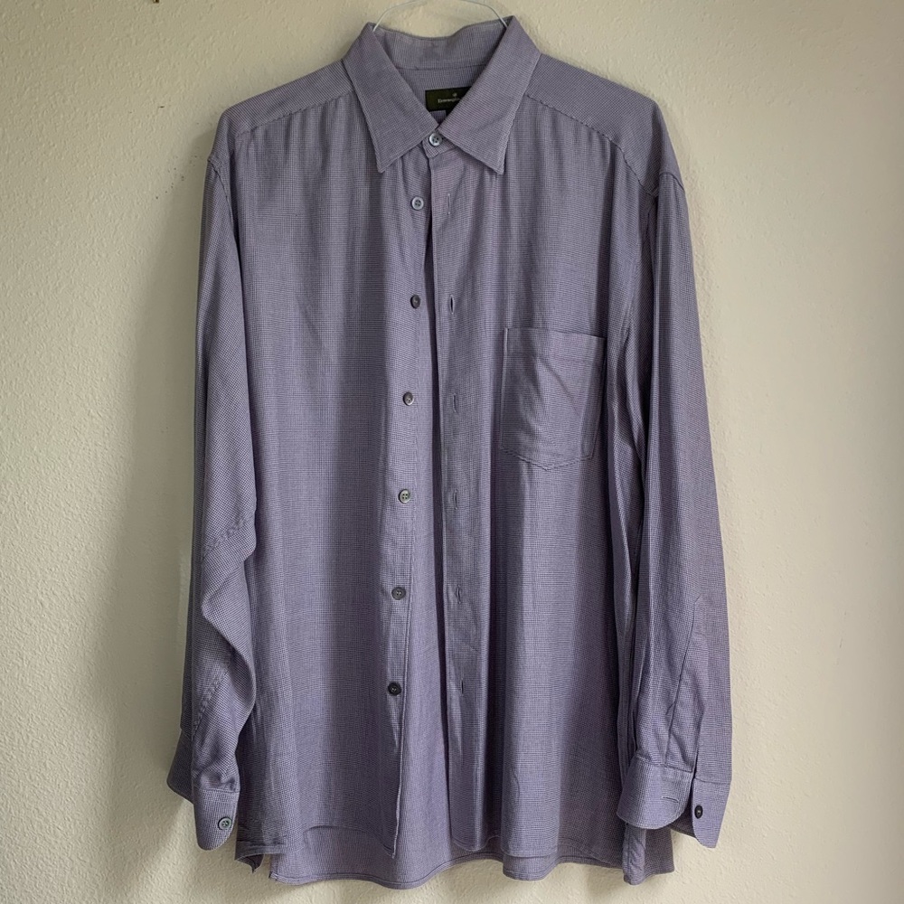 Ermenegildo Zegna XL blue men’s dress shirt